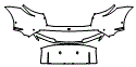 Rear Bumper Kit pattern for the 2025 Porsche Taycan