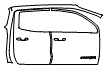 Rear Fender and Door Kit pattern for the 2026 GMC Canyon