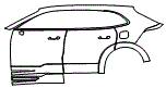 Door and Rear Fender Kit pattern for the 2026 Porsche Cayenne Electric