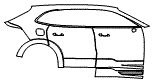 Door and Rear Fender Kit pattern for the 2026 Porsche Cayenne Electric