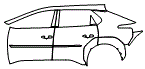 Door and Rear Fender Kit pattern for the 2026 Toyota bZ