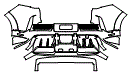 Rear Bumper Kit pattern for the 2026 Porsche Cayenne Electric