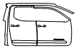Door and A-Pillar Kit pattern for the 2026 Toyota Tacoma