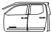 Door and A-Pillar Kit pattern for the 2026 Toyota Tacoma
