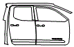 Door and A-Pillar Kit pattern for the 2026 Toyota Tacoma
