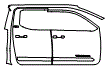 Door and A-Pillar Kit pattern for the 2026 Toyota Tacoma