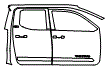 Door and A-Pillar Kit pattern for the 2026 Toyota Tacoma