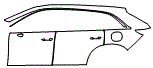 Door and Rear Fender Kit pattern for the 2026 Mazda CX-70 (Canada)
