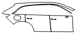 Door and Rear Fender Kit pattern for the 2026 Mazda CX-70  PHEV