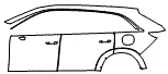 Door and Rear Fender Kit pattern for the 2026 Mazda CX-70 (Canada)