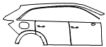 Door and Rear Fender Kit pattern for the 2026 Mazda CX-70  PHEV