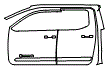 Door and A-Pillar Kit pattern for the 2026 Toyota Tacoma