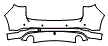 Rear Bumper Kit pattern for the 2022 Mazda CX-5 (Canada)