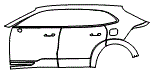 Door and Rear Fender Kit pattern for the 2026 Porsche Cayenne Electric