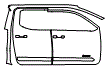 Door and A-Pillar Kit pattern for the 2026 Toyota Tacoma