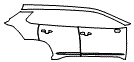 Door and Rear Fender Kit pattern for the 2026 Toyota Corolla Cross
