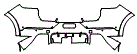 Rear Bumper Kit pattern for the 2026 Porsche Cayenne