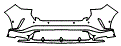 Rear Bumper Kit pattern for the 2026 Lexus RX