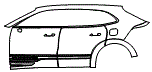 Door and Rear Fender Kit pattern for the 2026 Porsche Cayenne Electric