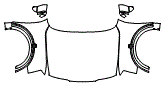 Full Hood, Fender and Mirror Kit pattern for the 2027 Kia Telluride