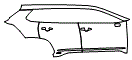Door and Rear Fender Kit pattern for the 2026 Toyota Corolla Cross