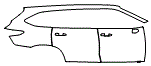 Door and Rear Fender Kit pattern for the 2026 Toyota Highlander