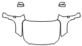 Full Hood, Fender and Mirror Kit pattern for the 2026 Nissan Frontier
