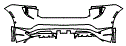 Rear Bumper Kit pattern for the 2026 Porsche Macan Electric