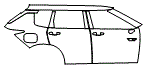 Door and Rear Fender Kit pattern for the 2026 Mitsubishi Outlander PHEV