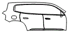 Door and Rear Fender Kit pattern for the 2027 Mercedes Benz GLB Electric