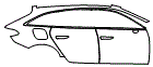 Door and Rear Fender Kit pattern for the 2027 Audi RS5 Avant