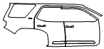Door and Rear Fender Kit pattern for the 2026 Toyota 4Runner