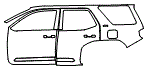 Door and Rear Fender Kit pattern for the 2026 Toyota 4Runner