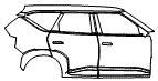 Door and Rear Fender Kit pattern for the 2027 Kia EV5