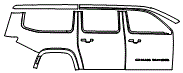 Door and Rear Fender Kit pattern for the 2026 Jeep Grand Wagoneer L
