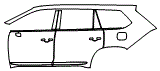 Door and Rear Fender Kit pattern for the 2026 Toyota Grand Highlander