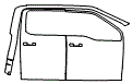 Door and A-Pillar Kit pattern for the 2026 Ford F-250
