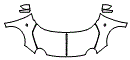Full Hood, Fender and Mirror Kit pattern for the 2012 Fiat 500