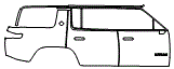 Door and Rear Fender Kit pattern for the 2022 Rivian R1S