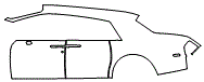 Door and Rear Fender Kit pattern for the 2017 Rolls Royce Phantom