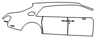 Door and Rear Fender Kit pattern for the 2018 Rolls Royce Phantom