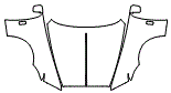 Full Hood, Fender and Mirror Kit pattern for the 2011 Rolls Royce Ghost