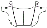 Full Hood, Fender and Mirror Kit pattern for the 2019 Rolls Royce Ghost