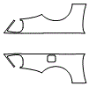 Rear Fender Kit pattern for the 2022 Rolls Royce Wraith