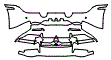Rear Bumper Kit pattern for the 2023 McLaren 720S