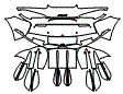 Rear Bumper Kit pattern for the 2021 McLaren 570S