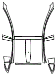 Roof, B-Pillar, C-Pillar and A-Pillar Kit pattern for the 2026 Tesla Model X