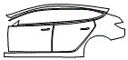 Door and Rear Fender Kit pattern for the 2024 Tesla Model 3 (Previous Generation)