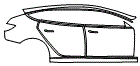 Door and Rear Fender Kit pattern for the 2024 Tesla Model 3 (Previous Generation)