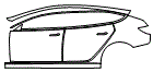 Door and Rear Fender Kit pattern for the 2024 Tesla Model 3 (Previous Generation)